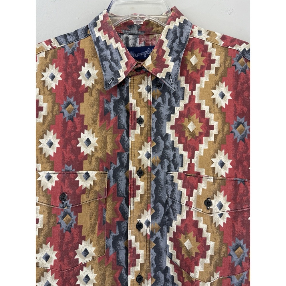 Wrangler X-Long Tail Shirt Men's XL-2XL Aztec Southwestern All Over Print L/S